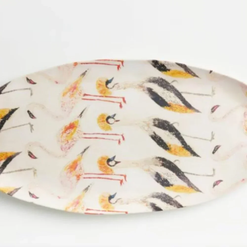 Crate & Barrel Keko Platter and 2 Salad plates - NWT